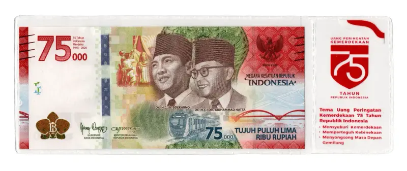 75th anniversary banknote, obverse